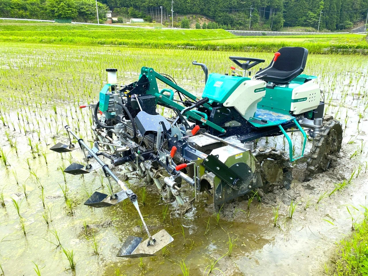 活動レポート> 新マシン 乗用カルチを導入、中耕除草で大活躍です 活動レポート> 新マシン 乗用カルチを導入、中耕除草で大活躍です