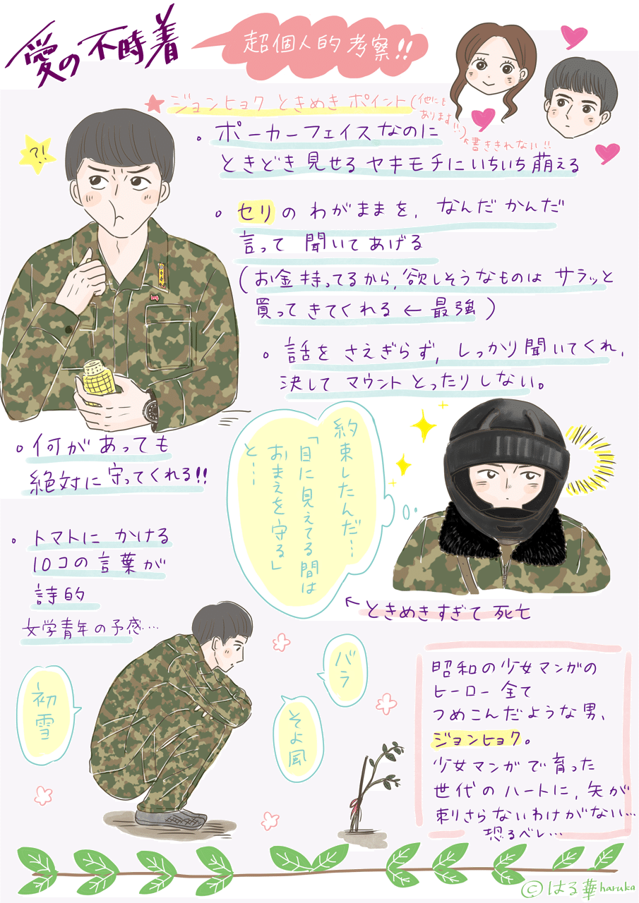 愛の不時着 イラストA2額装