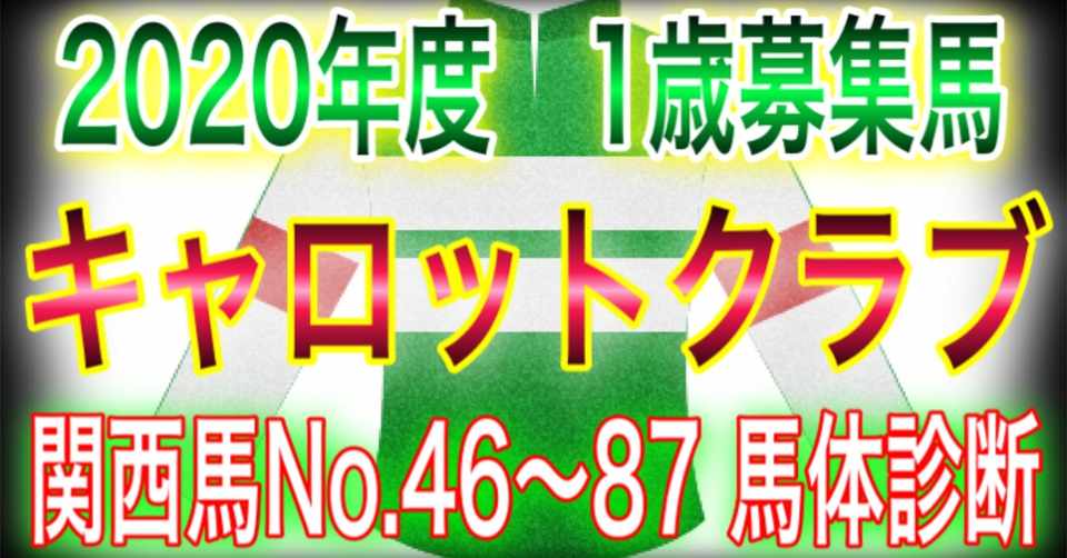 キャロットクラブ 年度 1歳募集馬 関西馬no 46 87 馬体分析 一口馬主 馬体 いっちゃんねる 一口馬主 Note