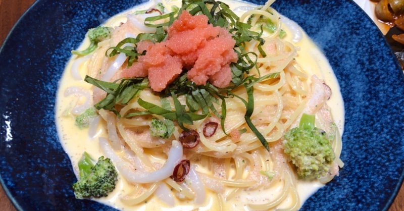 イカと明太子のクリームパスタ ケイチェルおじ Note