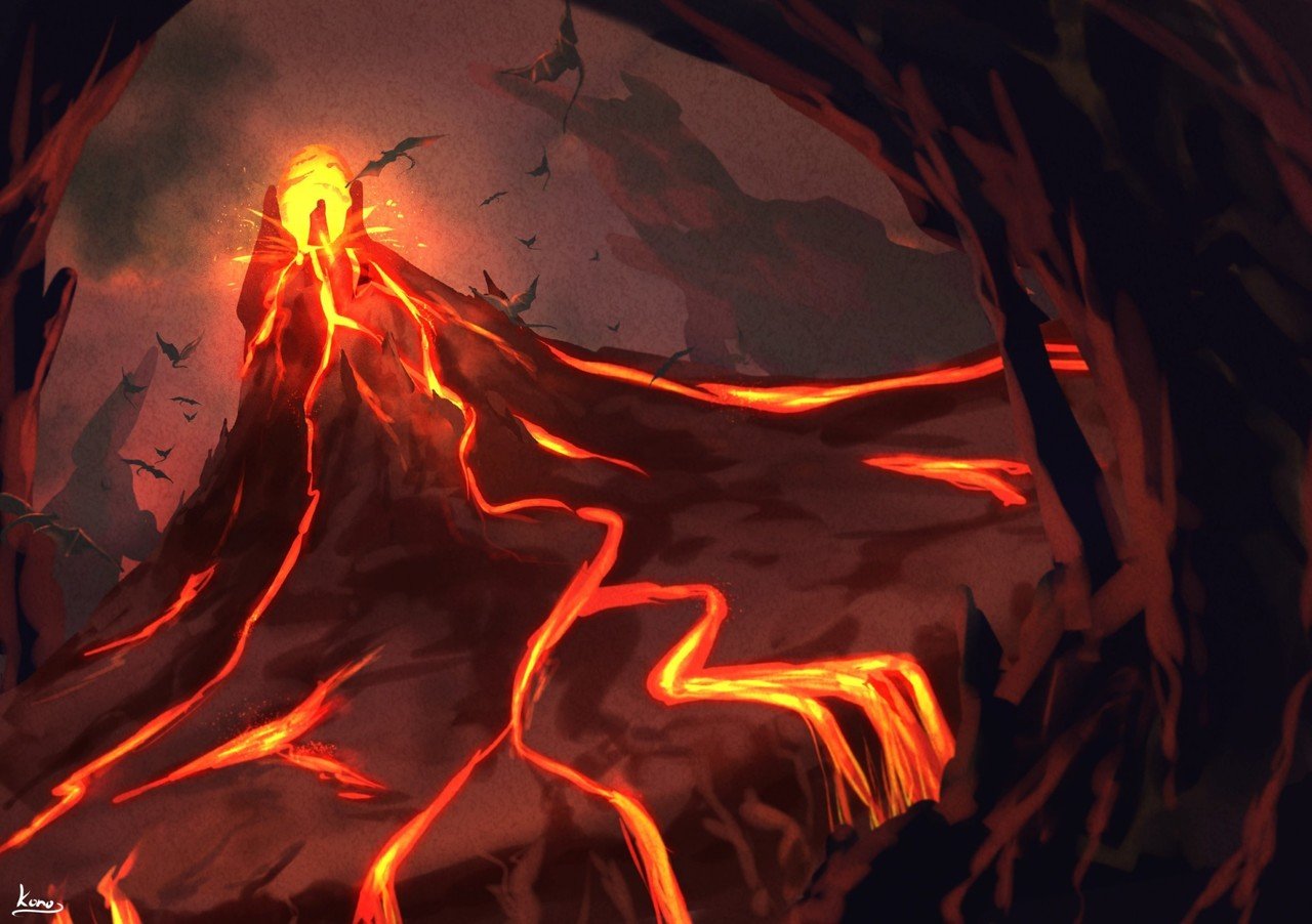 背景ワンドロ ドラゴンの住み処の描き方 背景イラスト配布中 コノハ Note 背景ワンドロ ドラゴンの住み処の描き方 背景イラスト配布中 コノハ Note