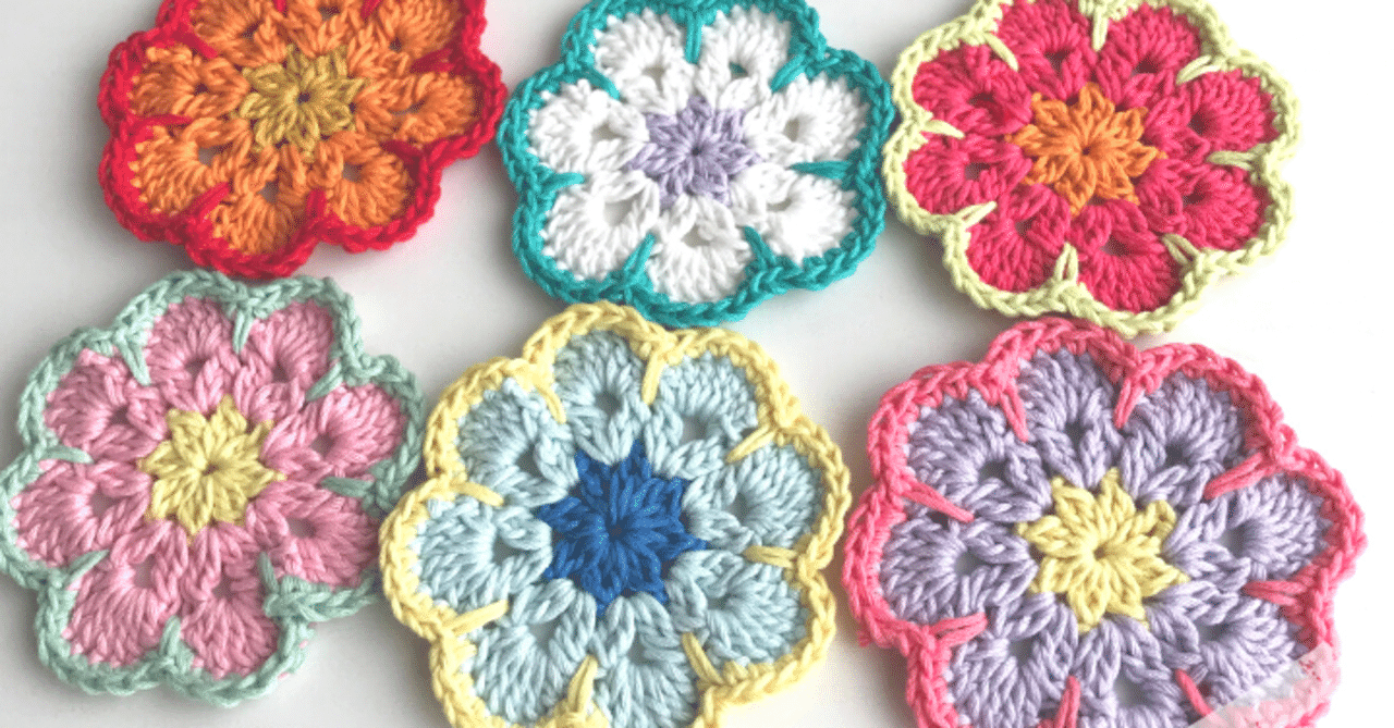 アフリカンフラワーモチーフの編み図 編み方について Comomo Note アフリカンフラワーモチーフの編み図 編み方について Comomo Note