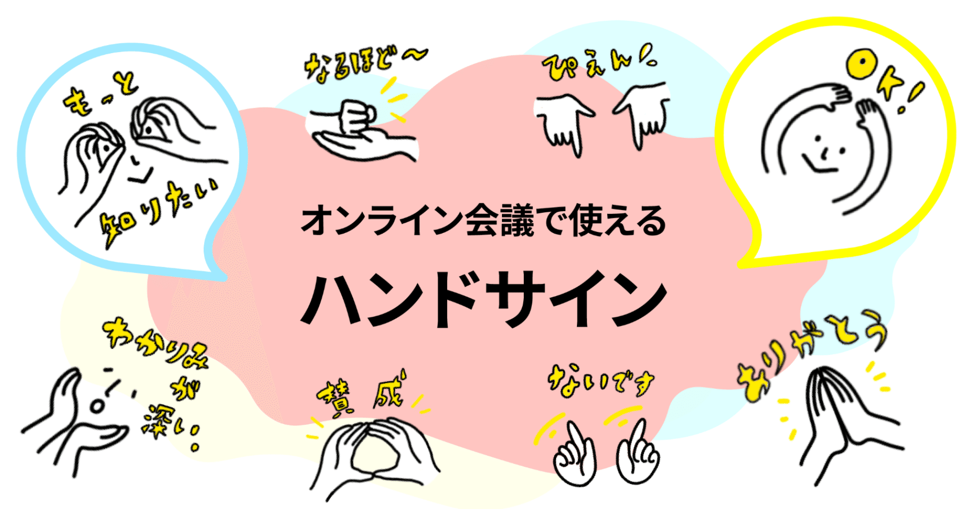 オンライン会議で使えるハンドサインをつくりました Ily アイリー 株式会社 Note