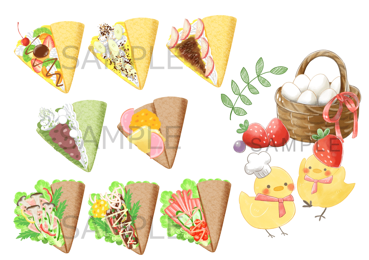 クレープ屋さんにイラストのご依頼を頂きました はなさきたる Note クレープ屋さんにイラストのご依頼を頂きました はなさきたる Note