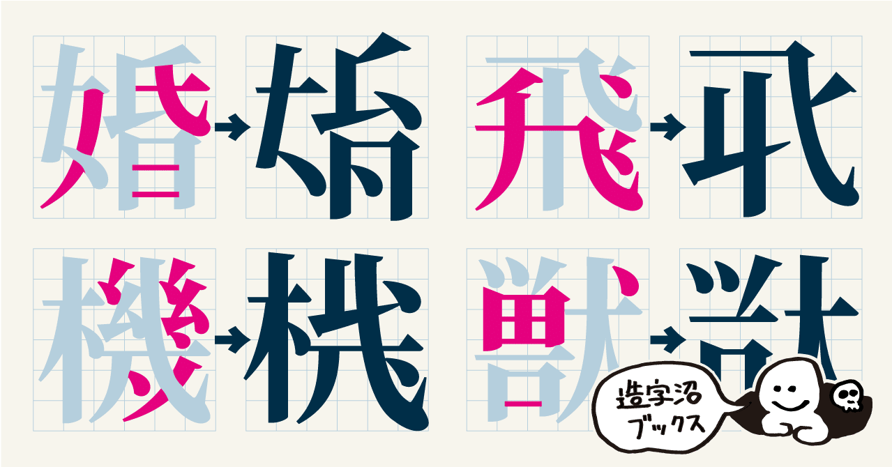 削ることで見えてきた漢字の表象 簡略文字と新書体の提案展 三宅康文 1965 造字沼ブックス 文字の本を発掘して読みとく Note