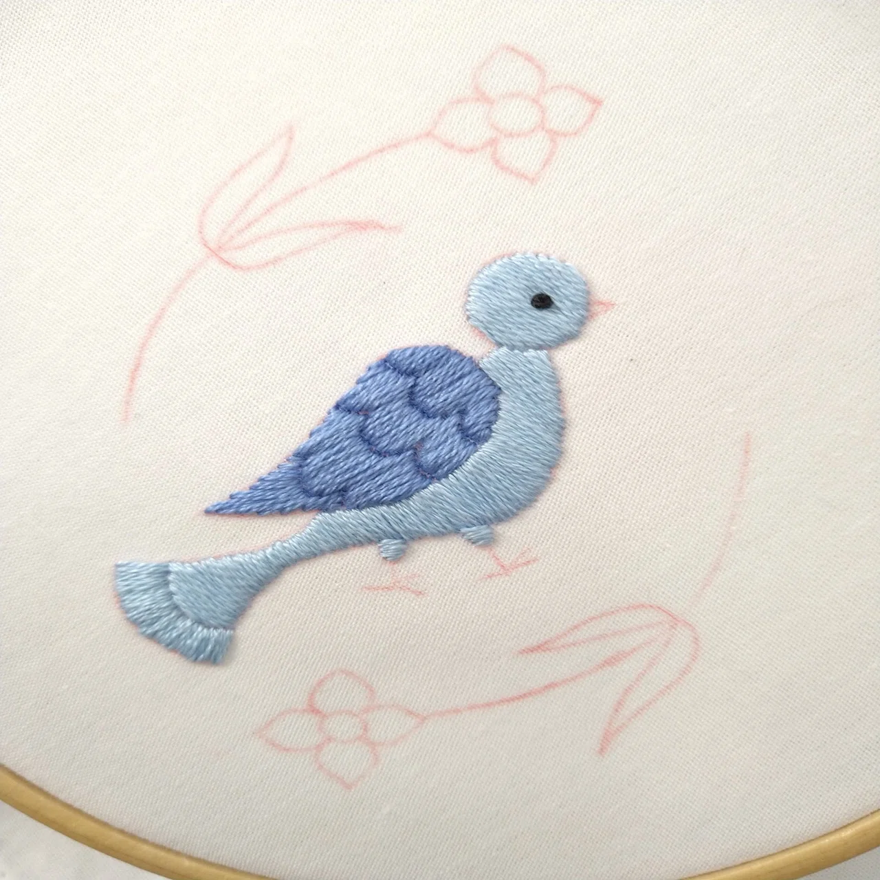 鳥とお花の刺繍をしてみよう* ステップ4 〜鳥の刺繍仕上げ 