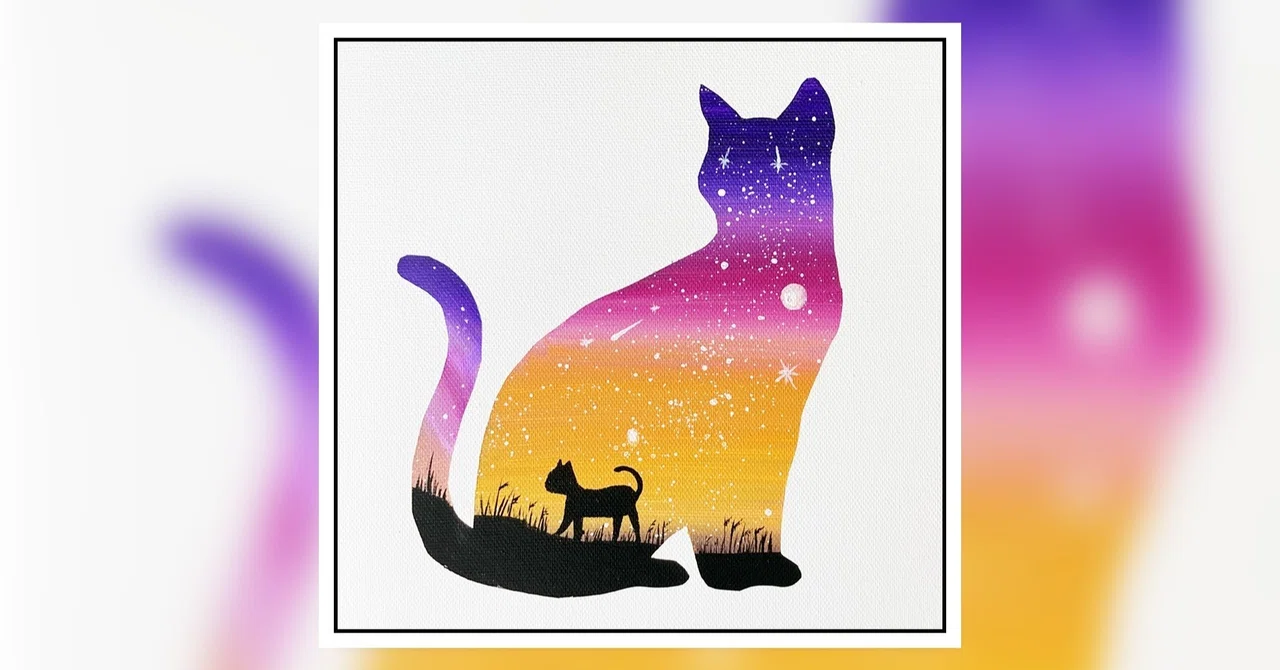 猫 ぽい ネコ アクリル画 動物 絵画