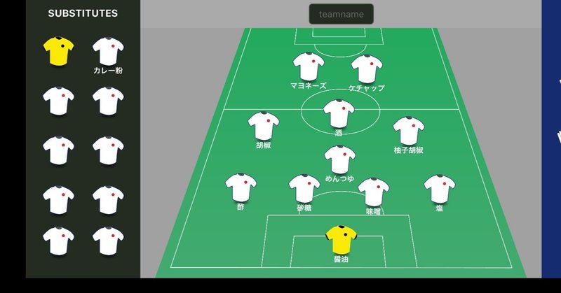 調味料でサッカーのフォーメーション組んでみた １９歳の日常etc Note