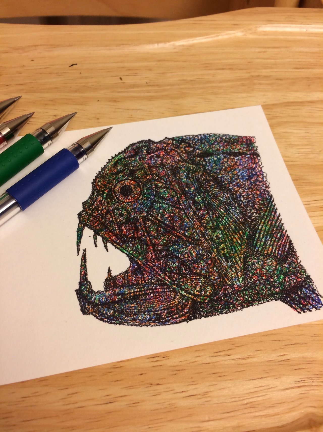 深海魚の点描画に色をつけたらなかなかおどろおどろしいかんじで良いです 竜生九子博物館 Note 深海魚の点描画に色をつけたらなかなかおどろおどろしいかんじで良いです 竜生九子博物館 Note