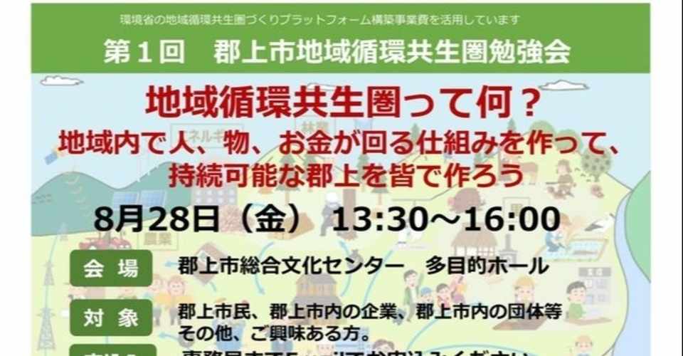 石徹白life984目2020年8月28日 金 郡上市地域循環共生圏 第1回 勉強会 大西 琢也 Takuya Onishi Note