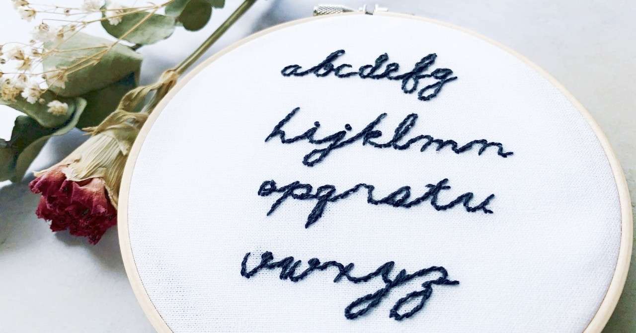 アルファベットの文字の刺繍 図案無料配布 Sioca 刺繍作家 Note