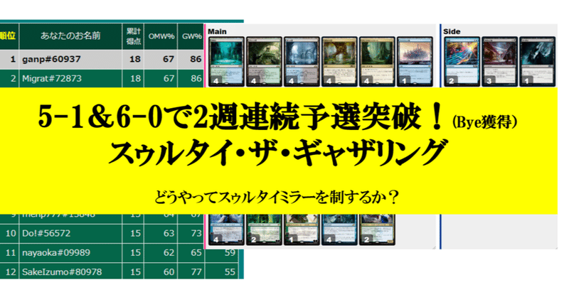 メイン後攻で勝利をつかみ取れ 日本選手権予選対策mtgaスタンダード環境分析 ガンプ Ganp Note