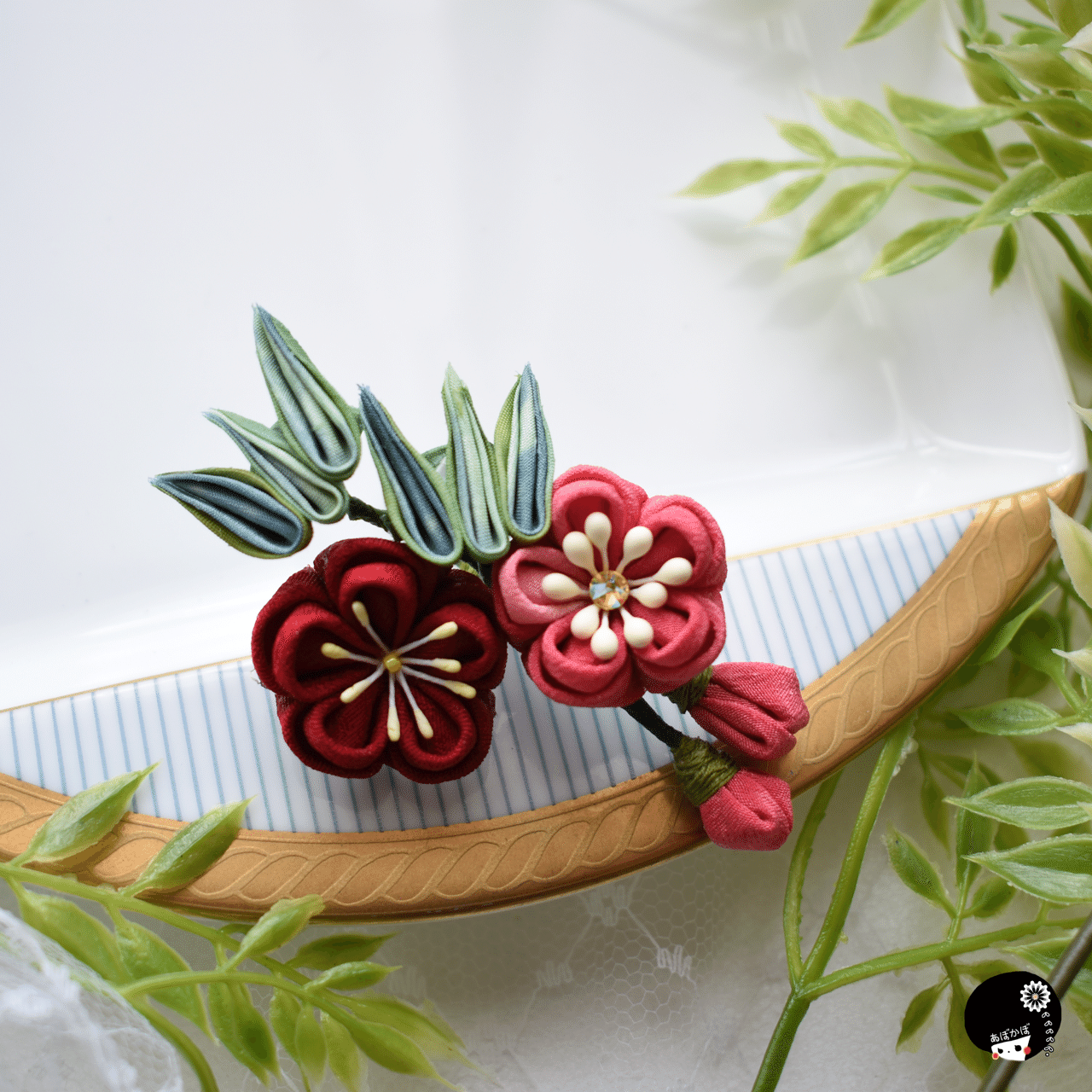 梅と竹✨｜あぼかぼ つまみ細工