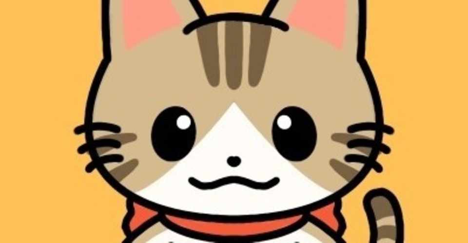 カレーを持っているキジ白の猫の女の子のアイコン いぬまん Note