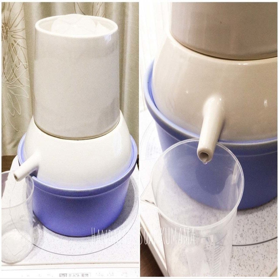 理系ハーバリストはジンジャーシロップを作りながら蒸留器の冷却部