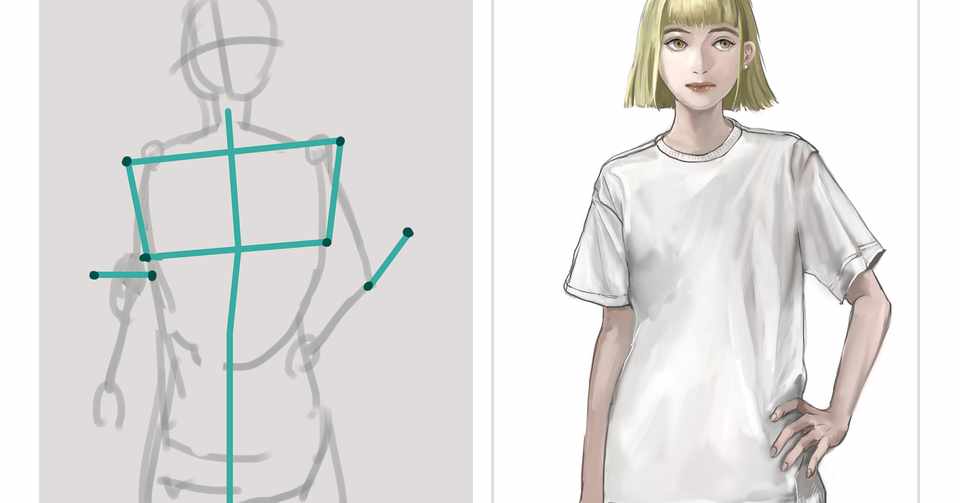 Vol １ Tシャツ お洋服と人体のイラストお勉強note Xds Note