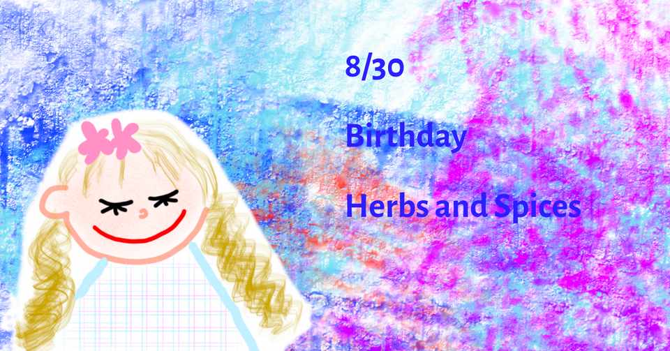 誕生日のハーブ スパイス 8月30日 Native Stellar Alchemy Note