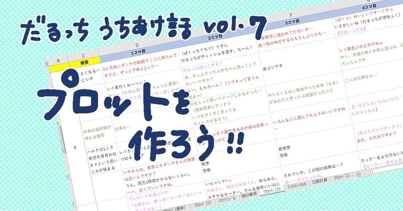 100日マンガ記録 だるっちうちあけ話 その7 プロットを作ろう みーきち マンガ家 Note