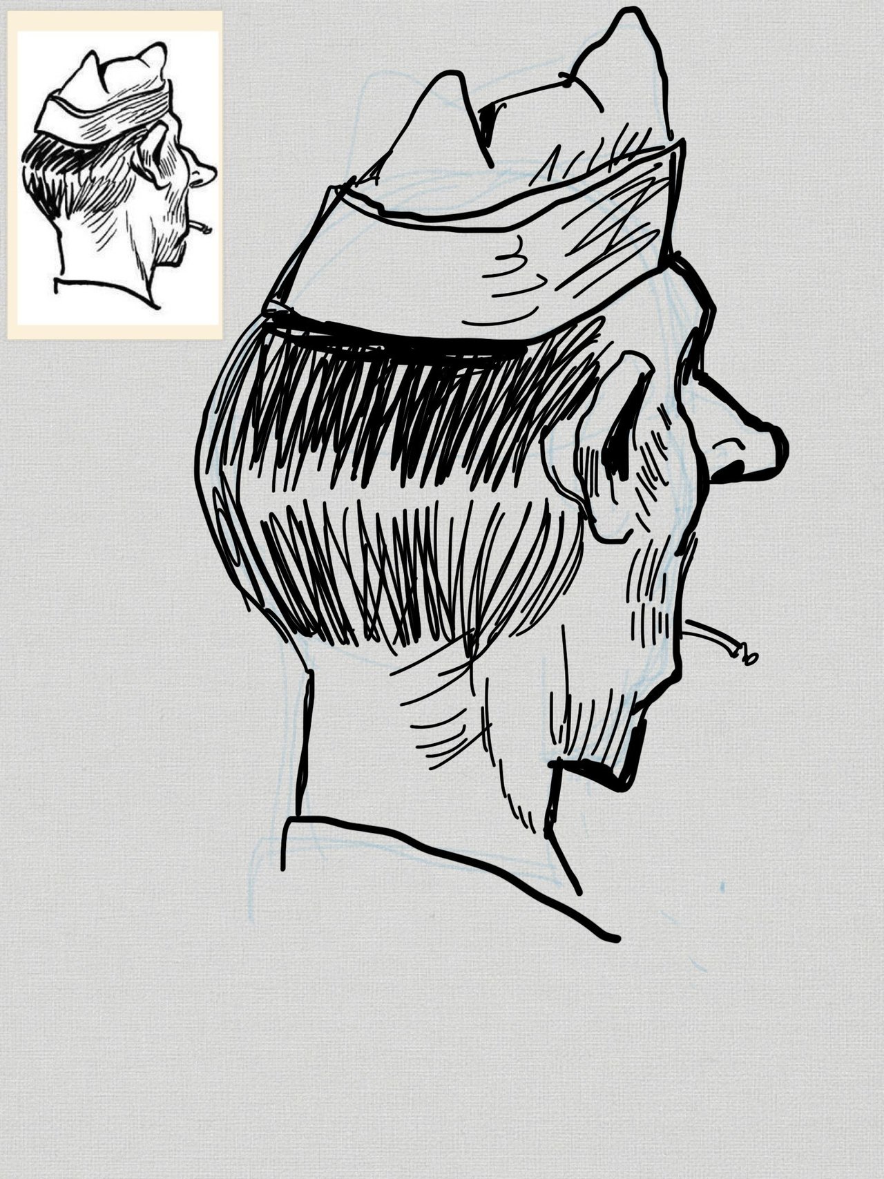 イラストの練習 36 帽子の被せ方はわかったけど 顔がやっぱり難しい 鮎 Note イラストの練習 36 帽子の被せ方はわかったけど 顔がやっぱり難しい 鮎 Note