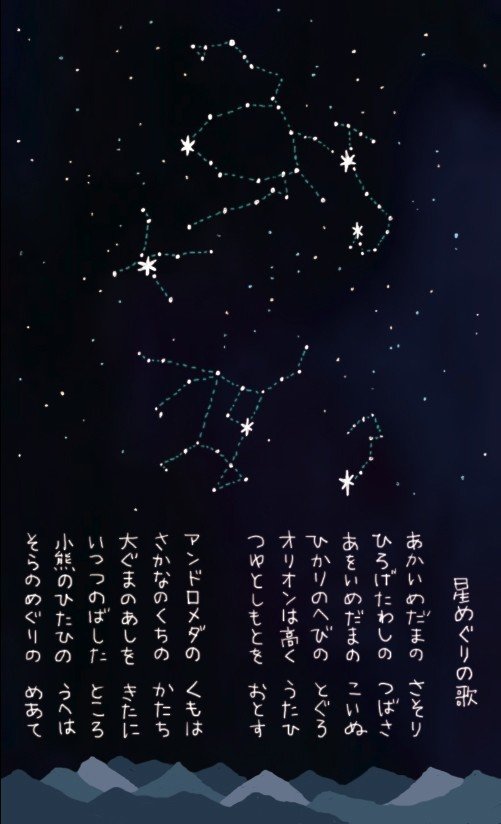 星めぐりの歌 よむ Note