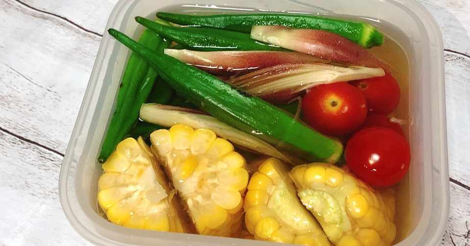 トマト 02 素材を味わう 夏野菜のだし浸し レシピあり ちびっこさん Note