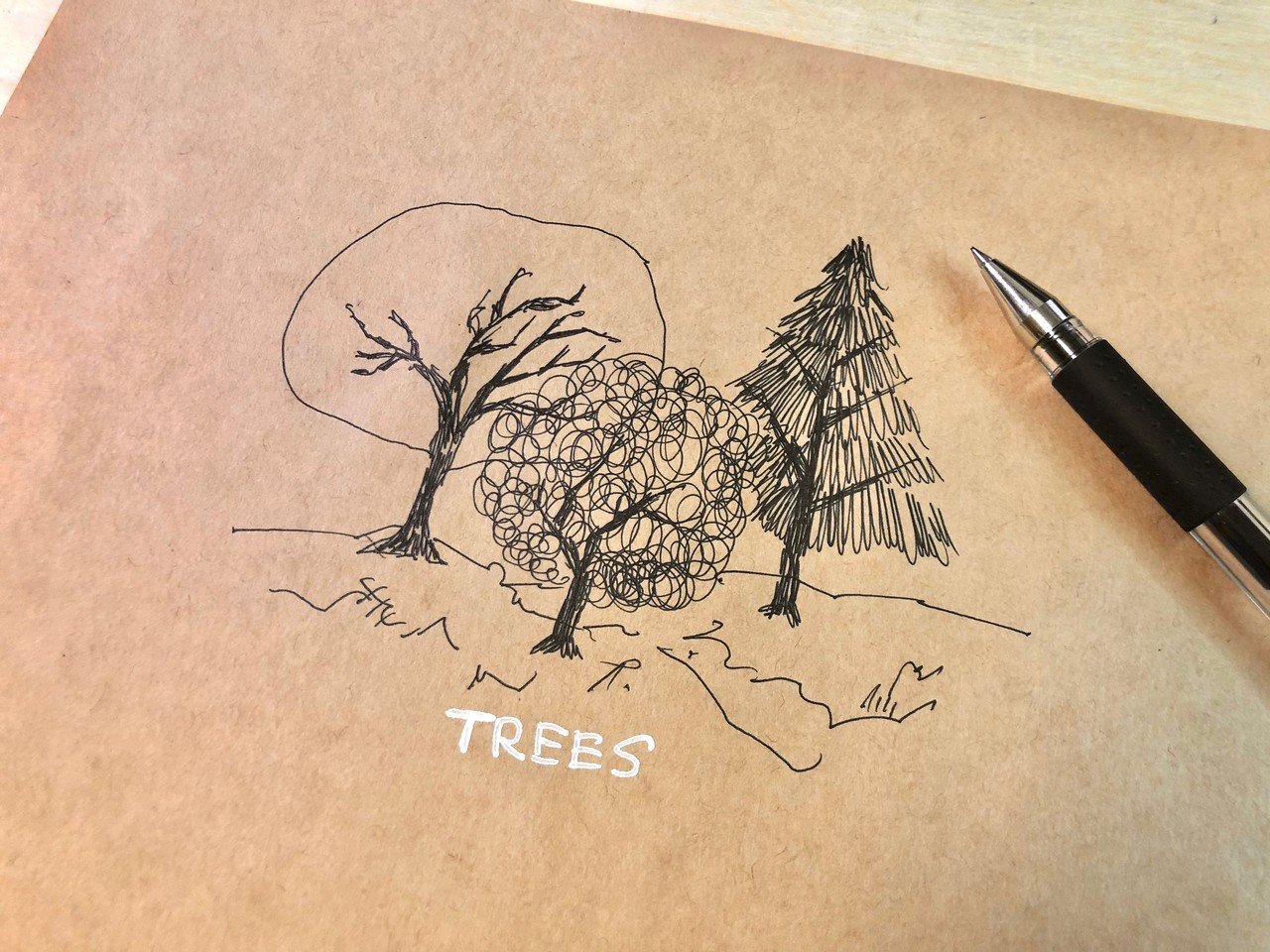 ラフな木を描きたい〜ボールペン〜｜サトウヒロシ（絵本作家）｜note