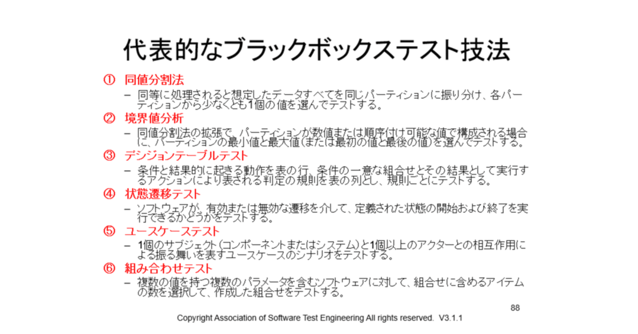 88号 代表的なブラックボックステスト技法 Kouichi Akiyama Note