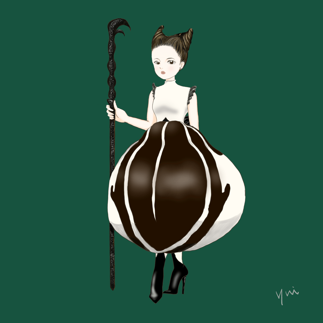 虫擬人化 重厚感が魅力なゴライアスオオツノハナムグリ Honyui Note