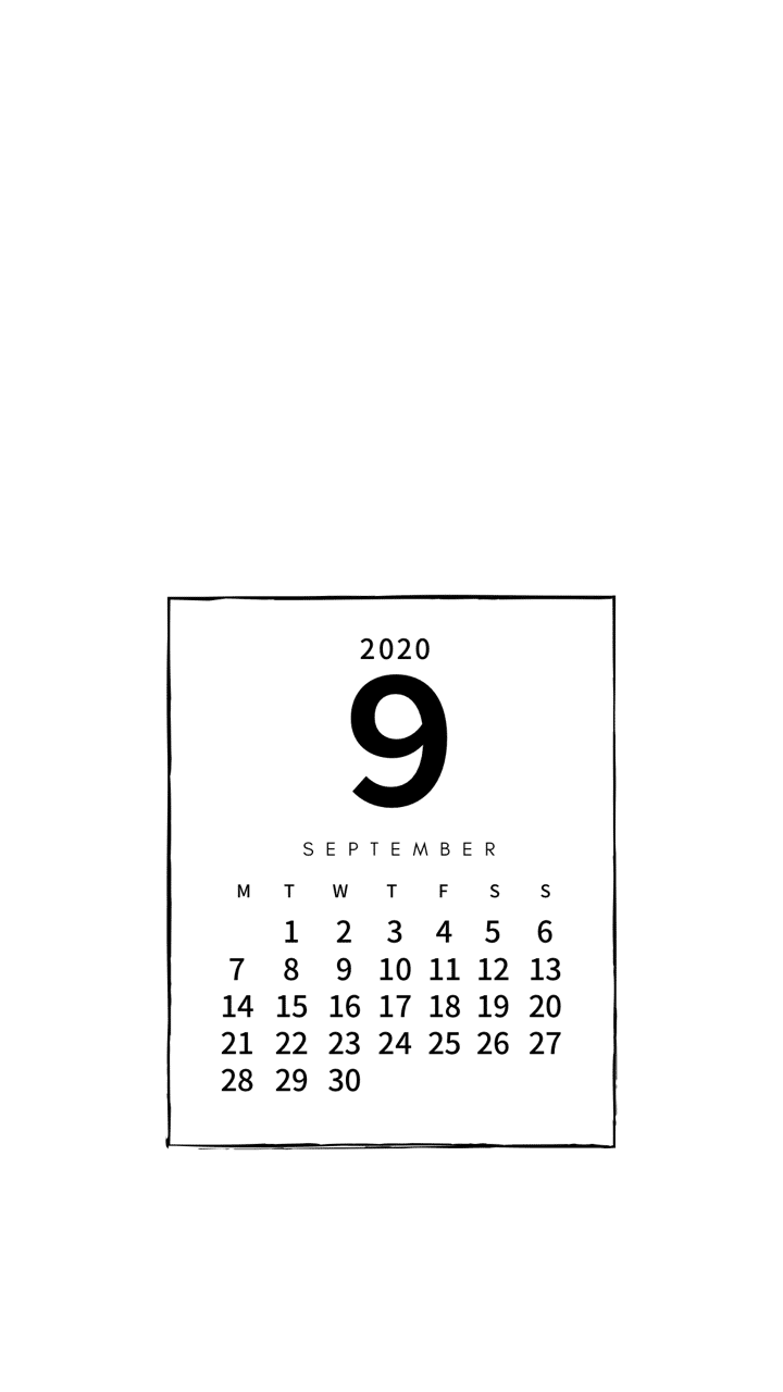 年9月のカレンダー Pandalabo 日付シート配信時々ねこ Note