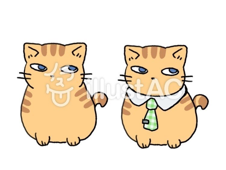 5匹のにゃんにゃん描いたよー ฅ W ฅ イラストac素材 いお お絵描き Note