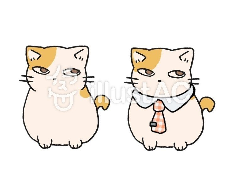 5匹のにゃんにゃん描いたよー ฅ W ฅ イラストac素材 いお お絵描き Note