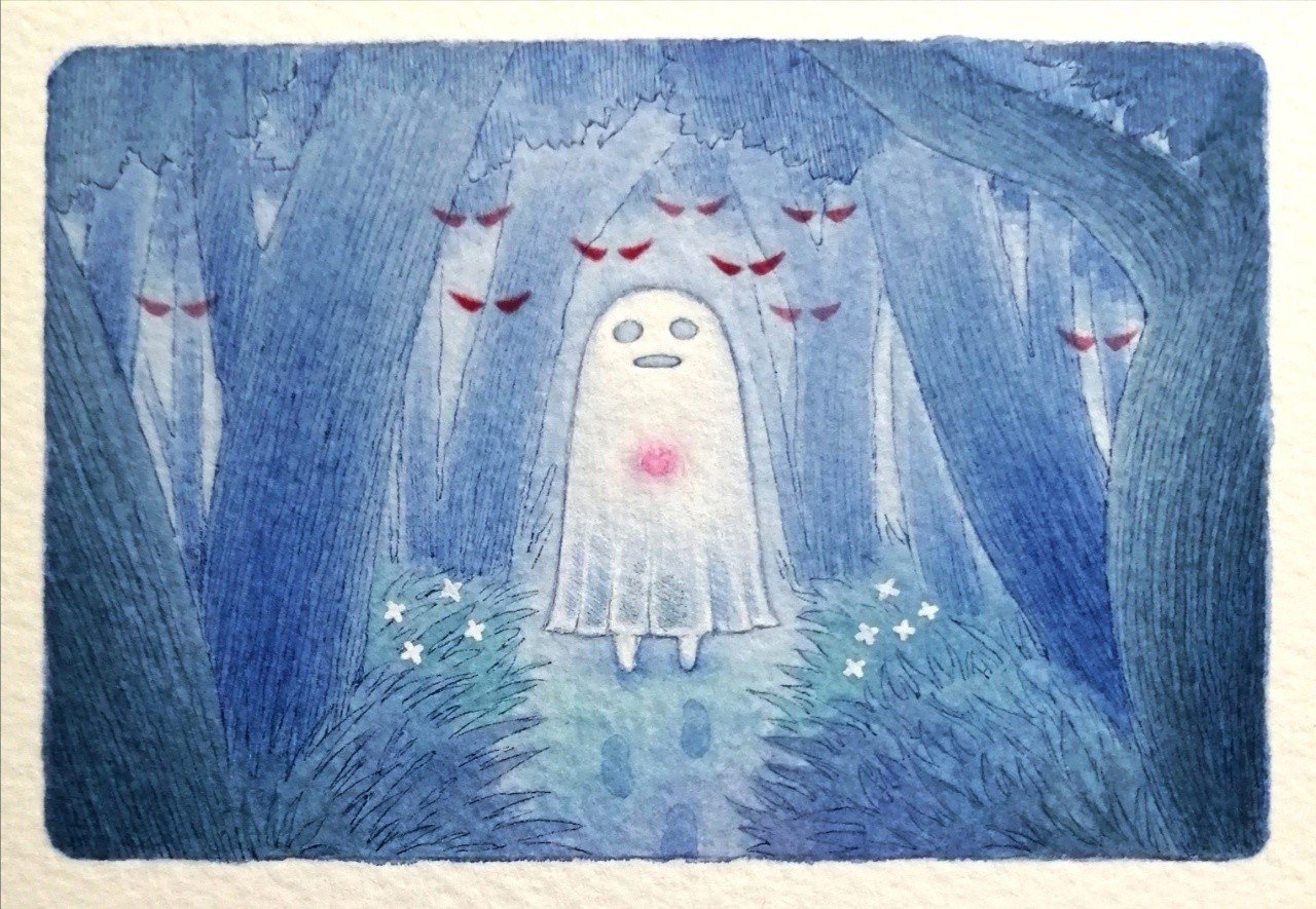 Twitterで先に載せてた絵です ちょっとダークな雰囲気を目指しました 以前描いた森の中にいる女の子が見た視線の先は と思うと面白いかも W 絵柄が苦手な方はスルーしてくださいね Azuma378 Note