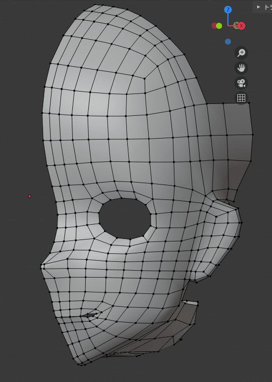 モデリング Blender 顔ポリゴンふり直し ななっしゅ Note
