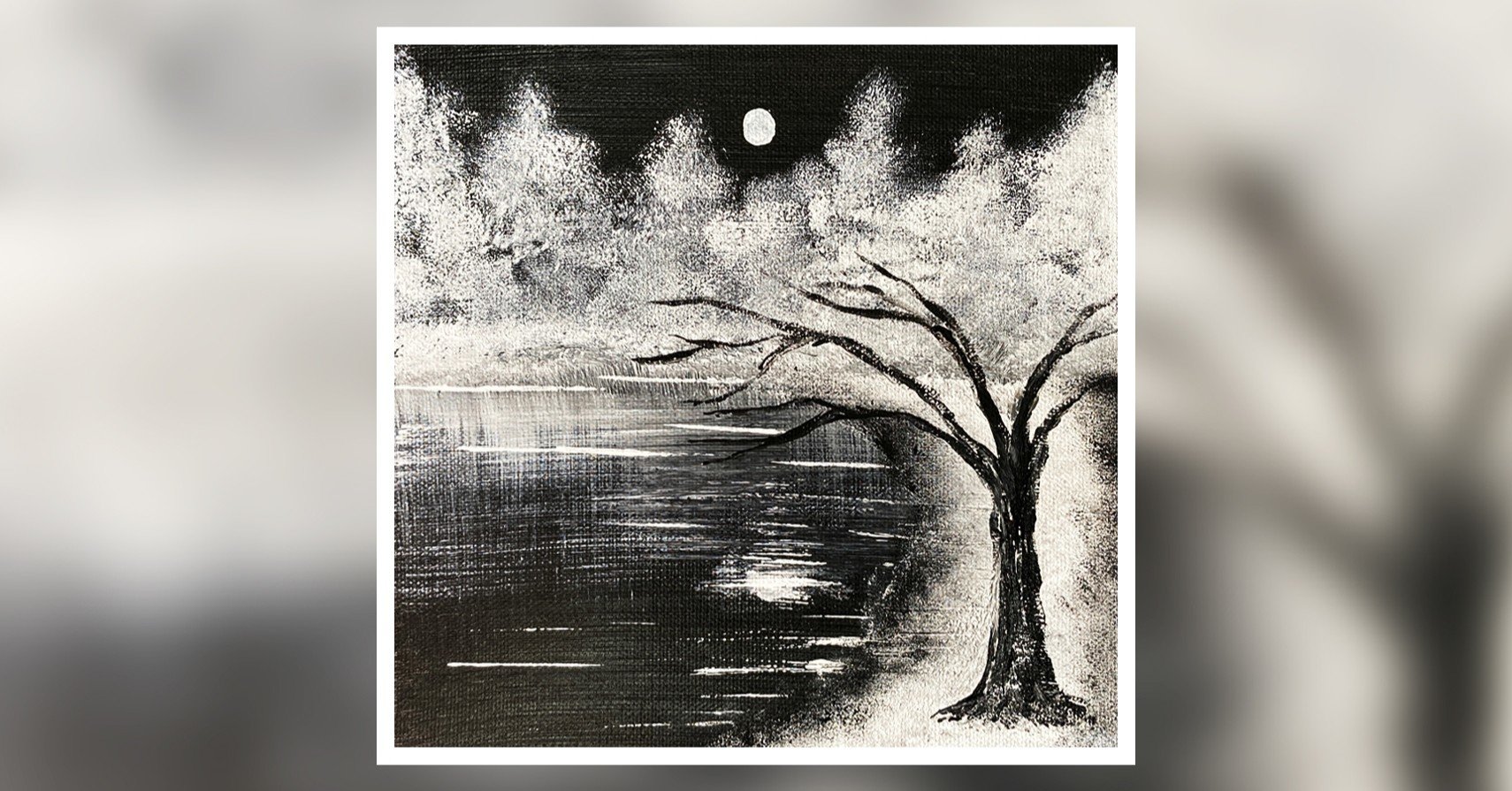 アクリル絵の具を使用した 白と黒の風景 の描き方 初心者が簡単に絵を描く方法 Junya Art Note アクリル絵の具を使用した 白と黒の風景 の描き方 初心者が簡単に絵を描く方法 Junya Art Note