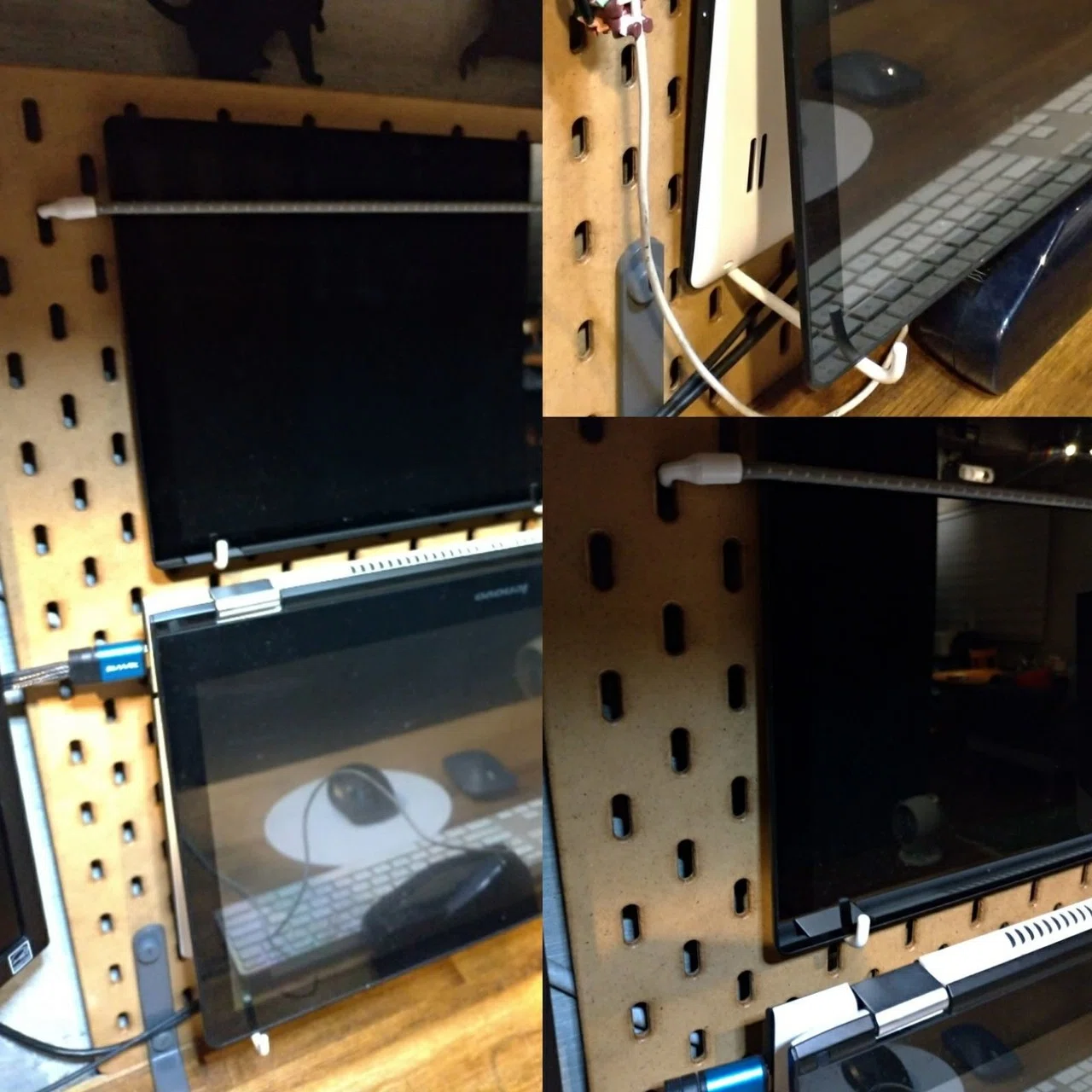 IKEAの有孔ボードをモニタースタンド化する｜おがばん（拝万里）