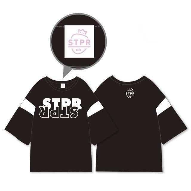 きなこ　STPR ゆったりてぃーしゃつ STPR ゆったりてぃーしゃつ（ブラック）｜いちごのおうじ商店