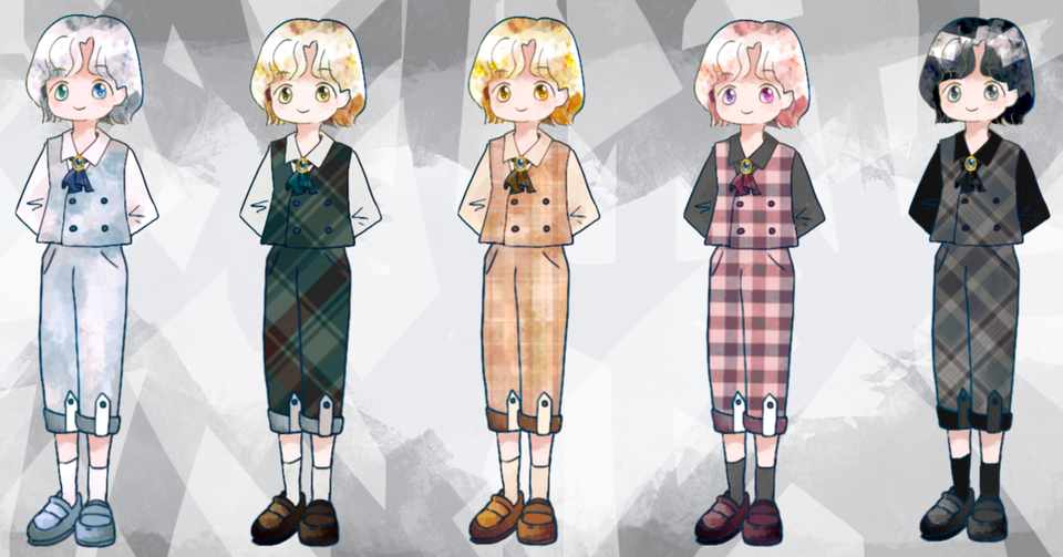 可愛いスーツの子供 全身と上半身の10個のイラスト イラストac いお イラスト描いてます フォロバ100 Note