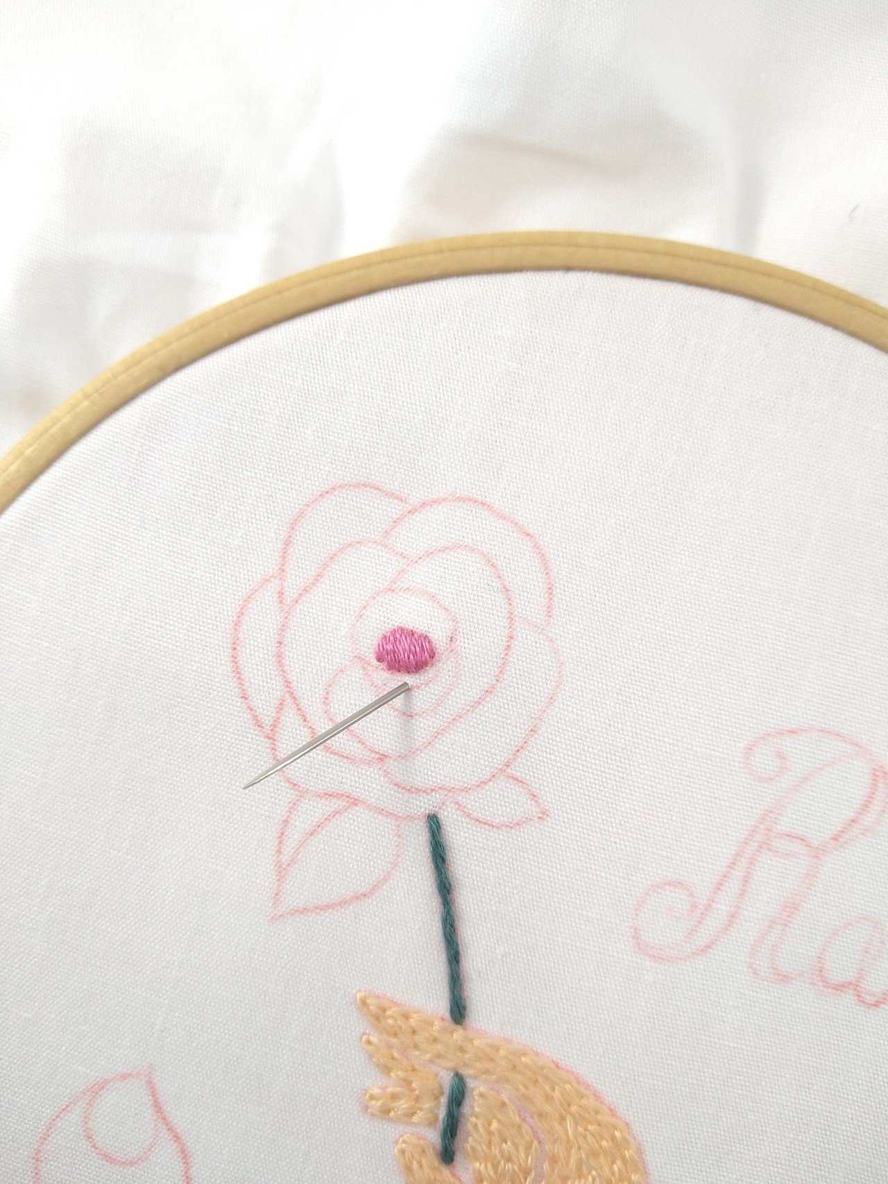 ◇バラの刺繍◇ ハンドメイド ローズガーデン風のタペストリー ◇バラの刺繍◇ ハンドメイド ローズガーデン風のタペストリー
