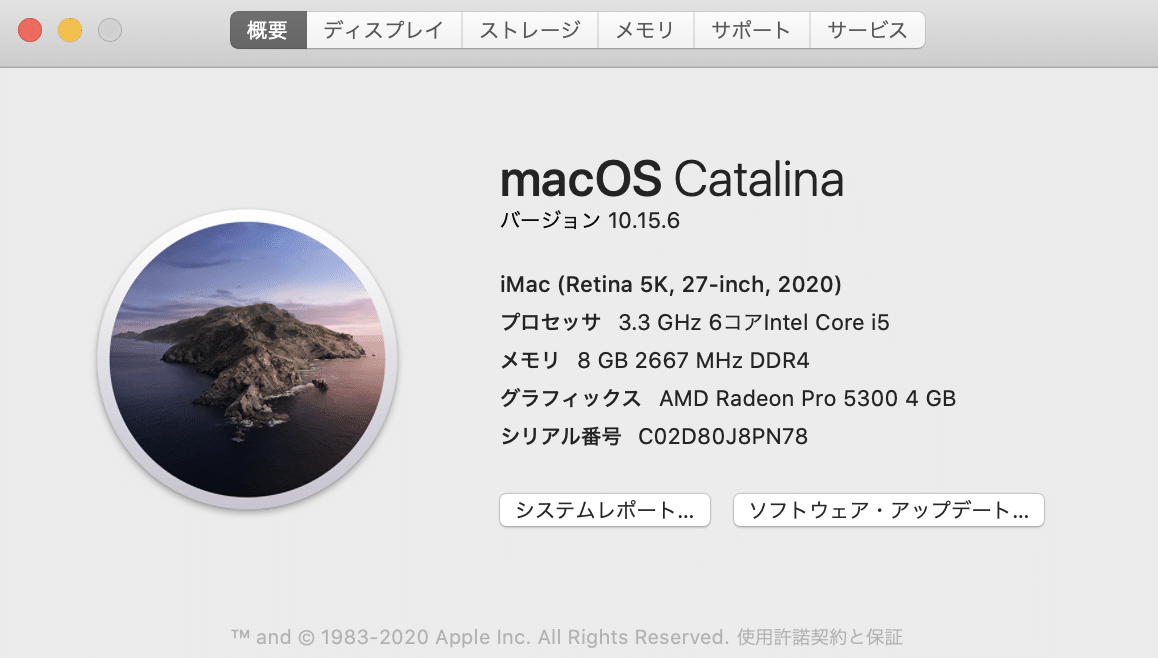 iMac(Retina 5K,27-inch,2020) メモリ72GB増設済 iMac 27インチ Retina 5Kディスプレイ メモリ増設済(32GB)