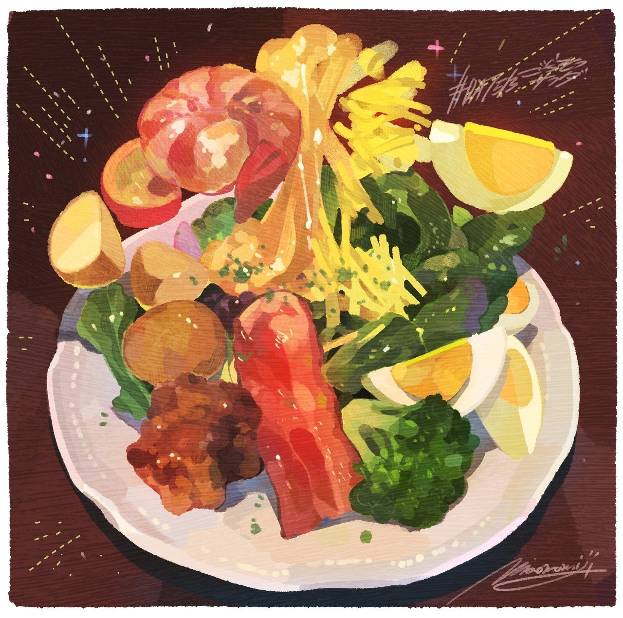 DAY513/「ロイホのごちそうサラダ（2）」】｜もみじ真魚/MaoMomiji