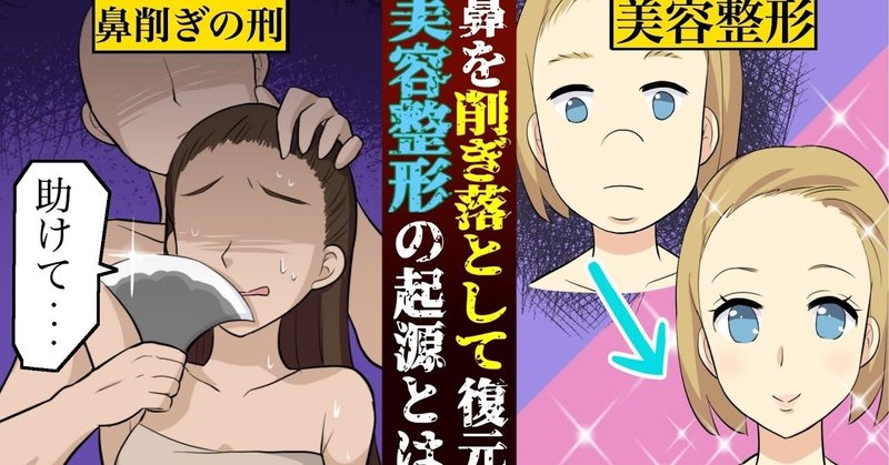 鼻削ぎの刑からの復元がルーツ 美容整形の起源とは 雑学漫画 雑学王子トリビアーン Note 鼻削ぎの刑からの復元がルーツ 美容整形の起源とは 雑学漫画 雑学王子トリビアーン Note