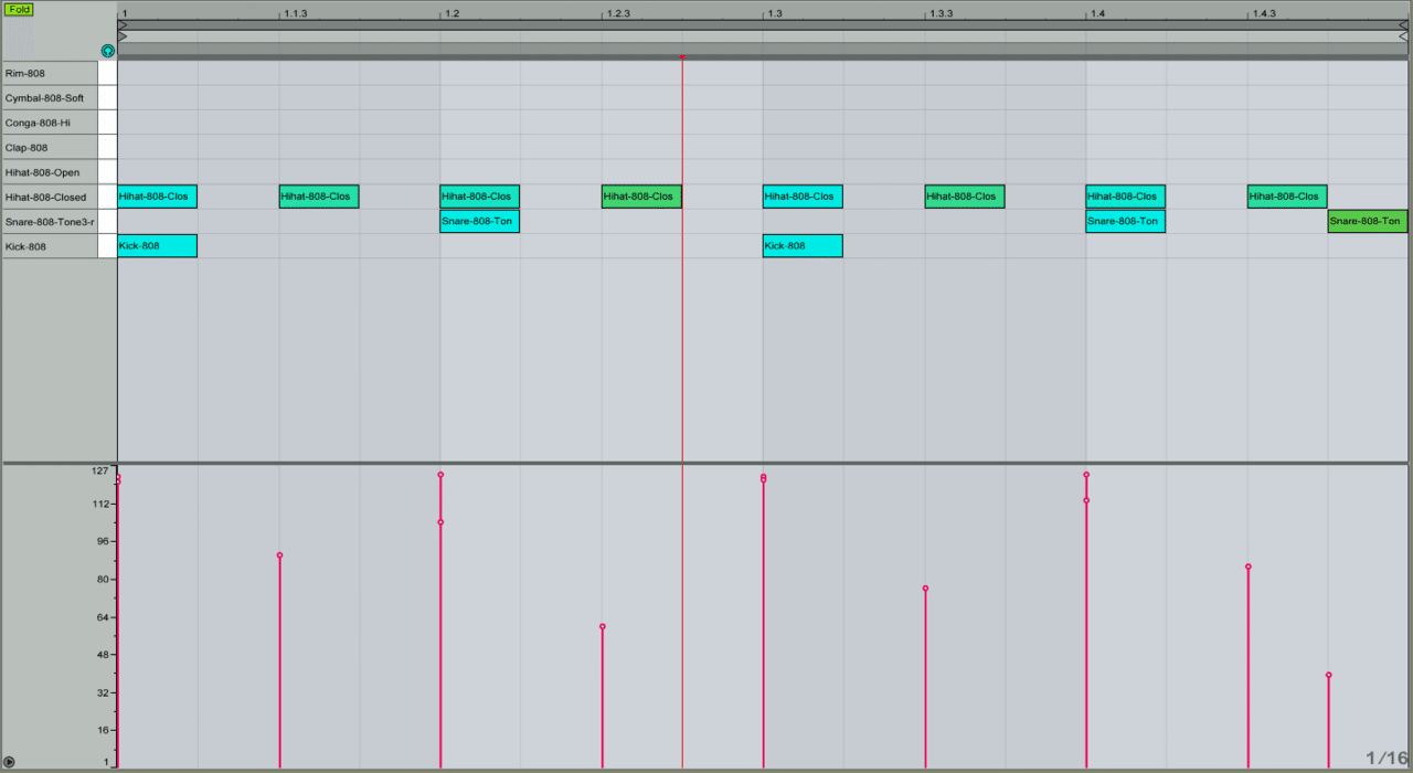 超簡単 打ち込みの基本 ８ビート編 Ableton Live使用 おとですく Note
