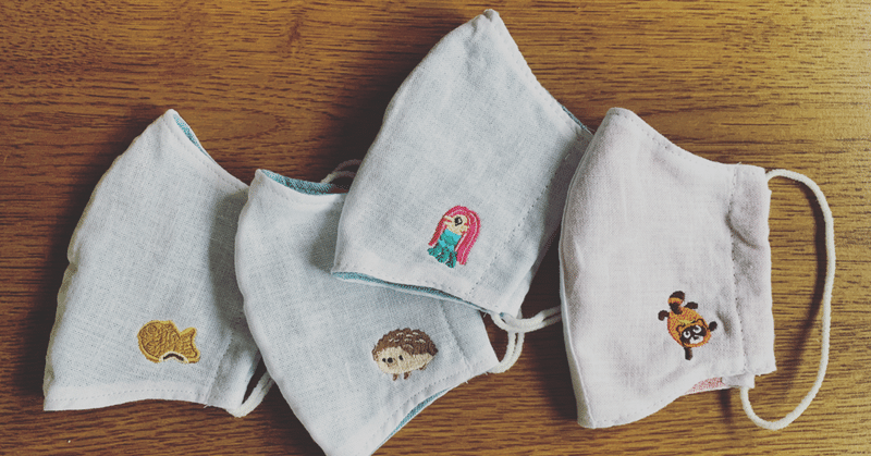 晒とガーゼの立体刺繍マスク 控えめで小ぶり刺繍がかわいい K2kitano724 生活和雑貨 京佑 Kyoyu だんだんどーも Note