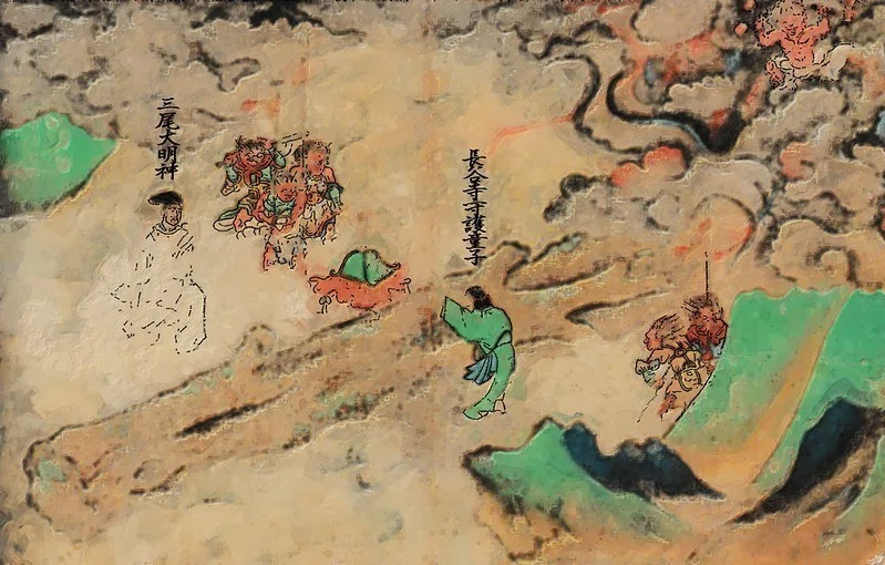 『長谷寺縁起絵巻』第10段(徳川美術館本の模写)★