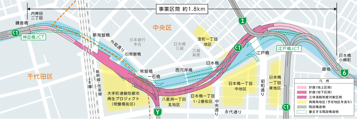 ⑷【東京の未来予想図】2040年日本橋。暗渠から空の解放、水辺