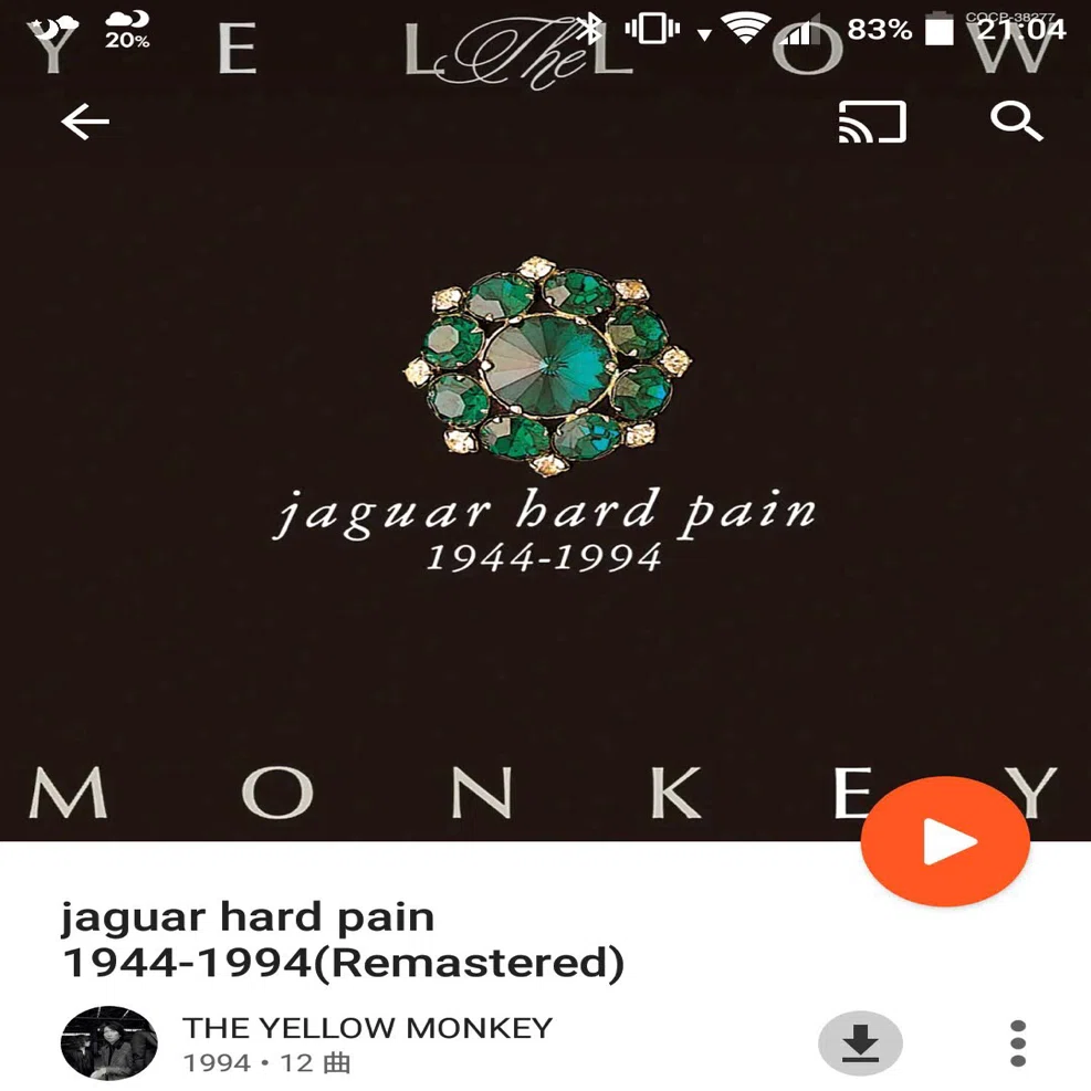 THE YELLOW MONKEY「jaguar hard pain 1944-1994」今日の音楽と徒歩と