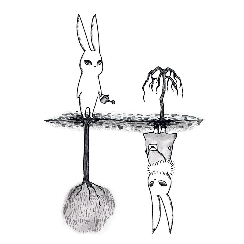 うさぎのイラストと日記 骸骨にしあ Note