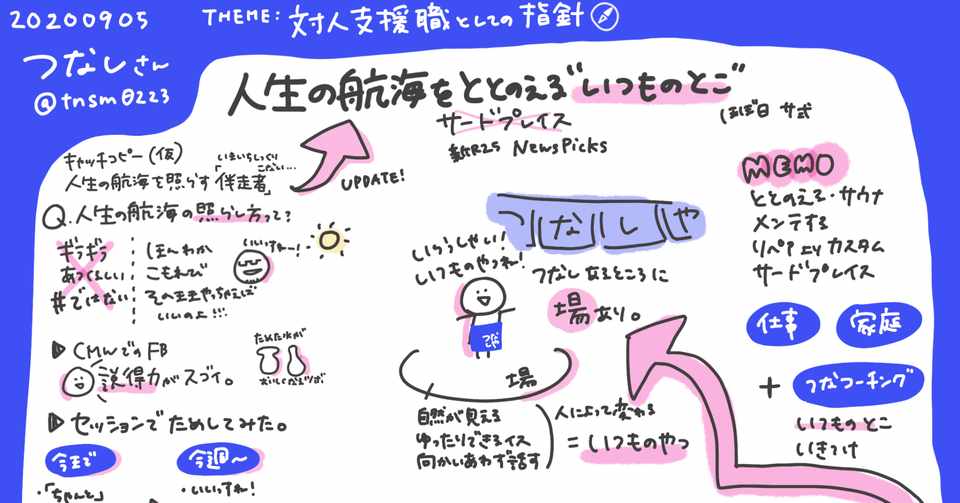 私が対人支援を生業にするうえで大切にしたいこと 人生の航海をととのえる いつものとこ 綱嶋 航平 Note