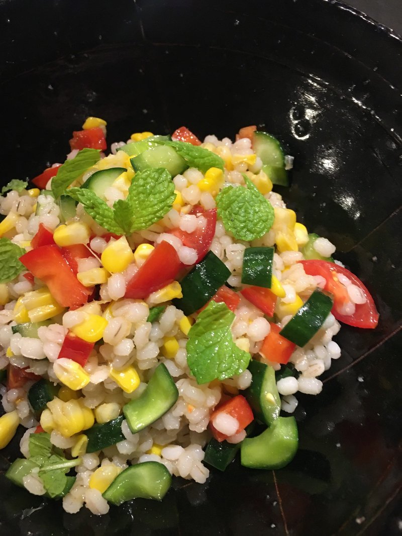 もち麦のすっきりサラダ いこまゆきこ 料理家 食まわりのあれこれ Note