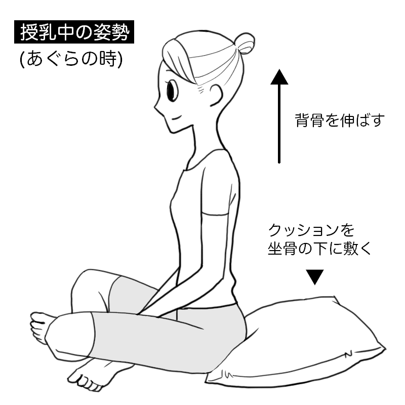 ⑮あぐら座り授乳中